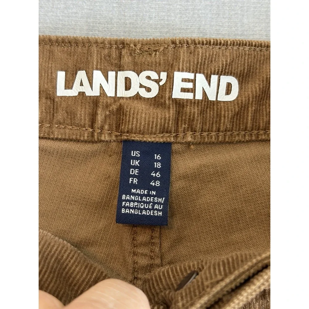 Lands' End Women's Traditional Fit 5 Pocket NWT Corduroy Pants Gold  Size 16